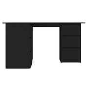 vidaXL Corner Desk Black 145x100x76 cm Engineered Wood vidaXL Corner Desk Black 145x100x76 cm Engineered Wood