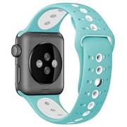 Amerteer Apple watch Band Compatible with Apple Watch Series 1/2/3/4/5/6 Green & White 38/40mm Amerteer Apple watch Band Compatible with Apple Watch Series 1/2/3/4/5/6 Green & White 38/40mm