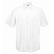 Fruit Of The Loom Poplin Shirt Short Sleeve White Large