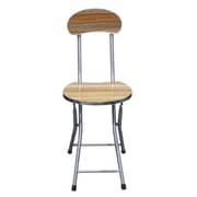 Homestyle Wooden Folding Stool with Back Support