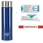 Cello H2O Stainless Steel Water Bottle, Silver/Blue, 1000 ml