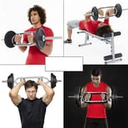 ULTIMAX Dumbbell Olympic Super Curl Bar 3 Feet Standard Egg Biceps Bar Threaded for Gym and Home Exercise Bicep and Trisep -30mm