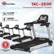 PowerMax 6.0HP Commercial Fitness Treadmill with Automatic Incline 180KG TAC-2500