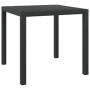 vidaXL Garden Table Black 80x80x74 cm Aluminium and WPC vidaXL Garden Table Black 80x80x74 cm Aluminium and WPC