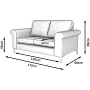 Galaxy Design Aries 2 Seater Sofa Black Galaxy Design Aries 2 Seater Sofa Black