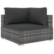 Vidaxl 5 Piece Garden Lounge Set With Cushions Poly Rattan Grey