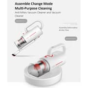 Deerma CM1300 2-in-1 Handheld Lightweight Uv Vacuum Cleaner Anti-dust Mite Remover 350w 12000 Pa Powerful Sunction | 0.4l Capacity | Washable Dustcup And Filter - White