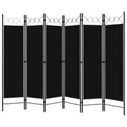 Vidaxl 6-panel Room Divider Black 240x180 Cm Vidaxl 6-panel Room Divider Black 240x180 Cm