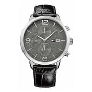 Tommy Hilfiger Liam Black Leather Watch For Men 1770015