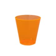 Party Essentials Hard Plastic 2-Ounce Shot/Shooter Glasses, Neon Orange, 50 Count