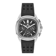 Beverly Hills Polo Club, BP3211X.351, Mens Analog Watch, Black Dial Multi-Function 3 Hands Black Silicon Strap