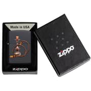 Zippo Classic Lighter 218-ci405079 Modern Hookah Multi Colored Design | Windproof | Black Matte