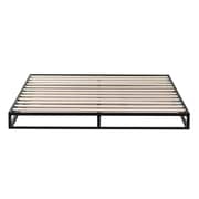 Avey Frame Platform Bed Super King with Mattress Black Avey Frame Platform Bed Super King with Mattress Black