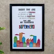 SuperHero Dad Photo Frame