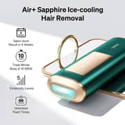 Ulike Sapphire AIR+ IPL Hair Removal Handset with Ice-Cooling Technology for Painless Result Green Ulike Sapphire AIR+ IPL Hair Removal Handset with Ice-Cooling Technology for Painless Result Green
