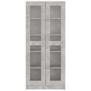 vidaXL Vitrine Cabinet Concrete Grey 82.5x30.5x185.5 cm Engineered Wood vidaXL Vitrine Cabinet Concrete Grey 82.5x30.5x185.5 cm Engineered Wood