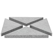 vidaXL Umbrella Weight Plates 4 pcs Grey Granite Triangular 60 kg vidaXL Umbrella Weight Plates 4 pcs Grey Granite Triangular 60 kg