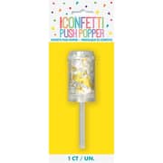 Unique- 1 Gold & Silver Foil Confetti Push Popper Unique- 1 Gold & Silver Foil Confetti Push Popper