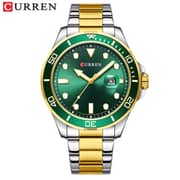 Curren 8388 Classic Design Men's Watch - 2tone Green