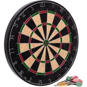 ULTIMAX Dart Board Set, 45cm Double Sided Dart Board Flocking Dart Board Including 6 Darts Excellent Indoor Game and Party Games Darts, Sports Gifts for Kids and Adults-Model No 1818B ULTIMAX Dart Board Set, 45cm Double Sided Dart Board Flocking Dart Board Including 6 Darts Excellent Indoor Game and Party Games Darts, Sports Gifts for Kids and Adults-Model No 1818B