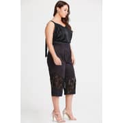 ELVI Black Vega Lace Culottes Size 18