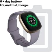 Fitbit Activity Tracker Versa 3 Gps Fitness Watch - Soft Gold Aluminum / Thistle Infinity Fitbit Activity Tracker Versa 3 Gps Fitness Watch - Soft Gold Aluminum / Thistle Infinity