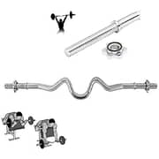 ULTIMAX Triceps and Biceps Combo Curl Bar for 1-inch Weight Plates Weightlifting Strength Training Accessory for Home Gym,Free Weights Accessories EZ Curl Bar -47inch ULTIMAX Triceps and Biceps Combo Curl Bar for 1-inch Weight Plates Weightlifting Strength Training Accessory for Home Gym,Free Weights Accessories EZ Curl Bar -47inch