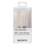 Sony Premium USB-A to Micro USB Charging Cable 1.5m - Gold