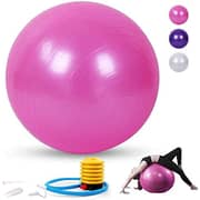 ULTIMAX Yoga Ball, Exercise Ball for Fitness, Balance & Birthing, Anti-Burst Professional Quality Stability, Design Balance Ball Pilates Core and Workout Ball with Quick Pump - 65 cm (Pink) ULTIMAX Yoga Ball, Exercise Ball for Fitness, Balance & Birthing, Anti-Burst Professional Quality Stability, Design Balance Ball Pilates Core and Workout Ball with Quick Pump - 65 cm (Pink)