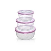 Elegant Round Food Saver (Set Of 3- 0.85 Lt. + 1.4 Lt. + 2.0 Lt.)