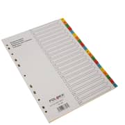 Foldex FX216 Divider A-Z Colour Tab PVC W/A-Z A4 Foldex FX216 Divider A-Z Colour Tab PVC W/A-Z A4