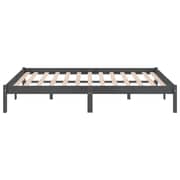 Vidaxl Bed Frame Grey Solid Wood Pine 200x200 Cm Vidaxl Bed Frame Grey Solid Wood Pine 200x200 Cm
