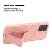 Margoun case for iPhone 14 Pro Max with Hand Grip Foldable Magnetic Kickstand Wrist Strap Finger Grip Cover 6.7 inch Light Pink
