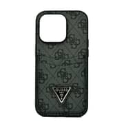 Guess 4G Double Card Triangle Hard Case For Iphone 14 Pro Black Guess 4G Double Card Triangle Hard Case For Iphone 14 Pro Black