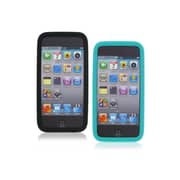 Xtreme Mac Tuffwrap Silicone Case For iPod Touch 4G, 2pack Black and Turquoise