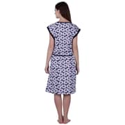 Soko Mesh Ladies Cap Sleeves with Belt Printed Nighty Blue Medium Soko Mesh Ladies Cap Sleeves with Belt Printed Nighty Blue Medium