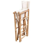 vidaXL Folding Director's Chair 2 pcs Bamboo and Canvas