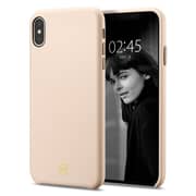 Spigen La Manon Calin With Premium Pu Leather Designed For Iphone Xs Max Case/cover - Pale Pink