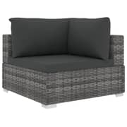 Vidaxl 9 Piece Garden Lounge Set With Cushions Poly Rattan Grey Vidaxl 9 Piece Garden Lounge Set With Cushions Poly Rattan Grey