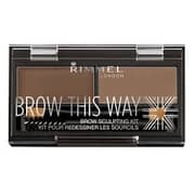 Rimmel London 40003 Brow This Way Eyebrow Sculpting Kit Dark Brown