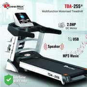 PowerMax 2.0HP, Multifunction Treadmill with Auto Incline for Cardio fitness workout TDA-255