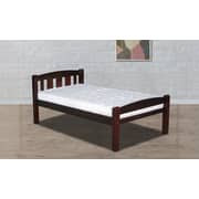 Solid Wood Single Bed with Mattress Brown Solid Wood Single Bed with Mattress Brown