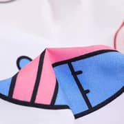 Double Size Bedding Set 6pcs Happy Face Design Multicolor