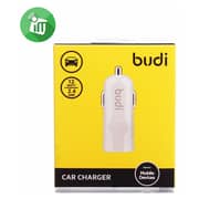 Budi USB Car Charger White