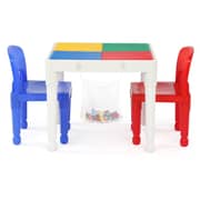 Tot Tutors 2-in-1 Plastic Lego Compatible Activity Table With 2 Chairs Tot Tutors 2-in-1 Plastic Lego Compatible Activity Table With 2 Chairs