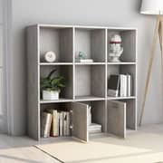 Vidaxl Book Cabinet Concrete Grey 98x30x98 Cm Engineered Wood Vidaxl Book Cabinet Concrete Grey 98x30x98 Cm Engineered Wood