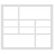 vidaXL Wall Shelf White 90x16x78 cm Engineered Wood