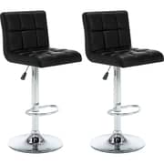 Vidaxl Bar Stools 2 Pcs Black Faux Leather Vidaxl Bar Stools 2 Pcs Black Faux Leather