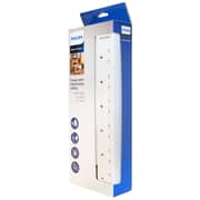 Philips 6 Way Plug Extension Socket 5m White Philips 6 Way Plug Extension Socket 5m White