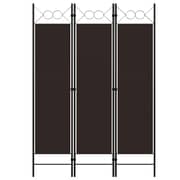 Vidaxl 3-panel Room Divider Brown 120x180 Cm Vidaxl 3-panel Room Divider Brown 120x180 Cm